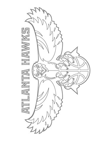 Atlanta Hawks Logo  Coloring Page